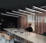 Suspension LED linéaire moderne – corps noir – Image 2