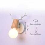 Applique murale scandinave bois et métal avec design cornes de cerf – Image 4
